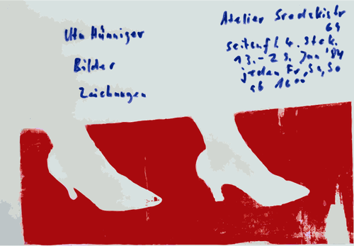 Manifesto con testo in lingua tedesca per una Mostra d